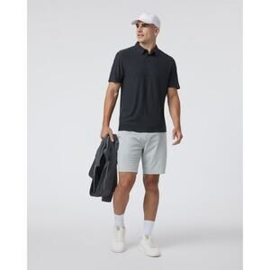 Vuori Strato tech men’s polo warm grey size medium